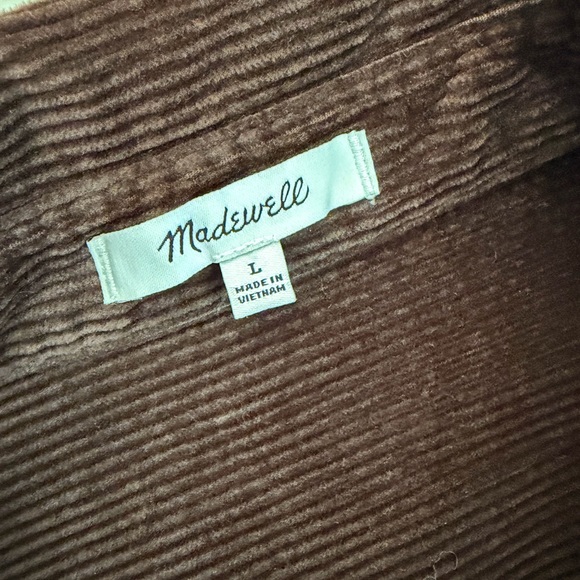 Madewell Corduroy Relaxed Shirt Jacket - Dark Carob - Large - Picture 9 of 16